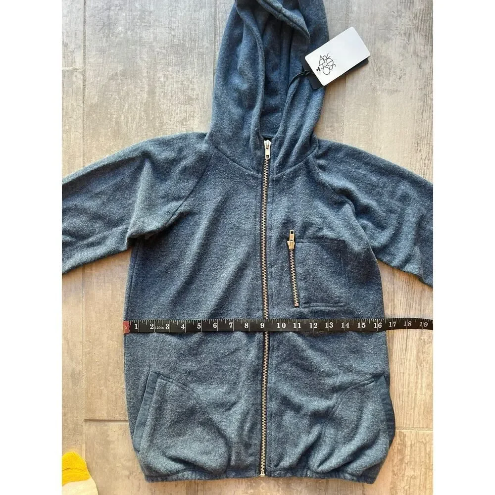 CHASER Boys Striped Hoodie Sweatshirt Full Zip Blue White Designer NEW 12